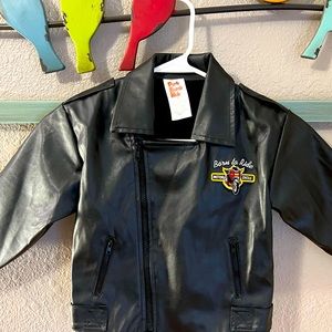 PARK BENCH KIDS  4T  Black Faux Leather Jacket